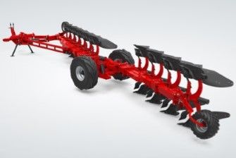 reversible semi mounted plough soil preparation tool positionning